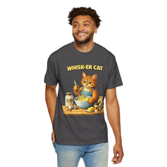 Whisker Cat Baking T-Shirt — Cute Cat Chef Graphic Tee