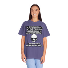 Funny Grammar Police - 'The Devil Whispered...' Skull Resilience Graphic Tee