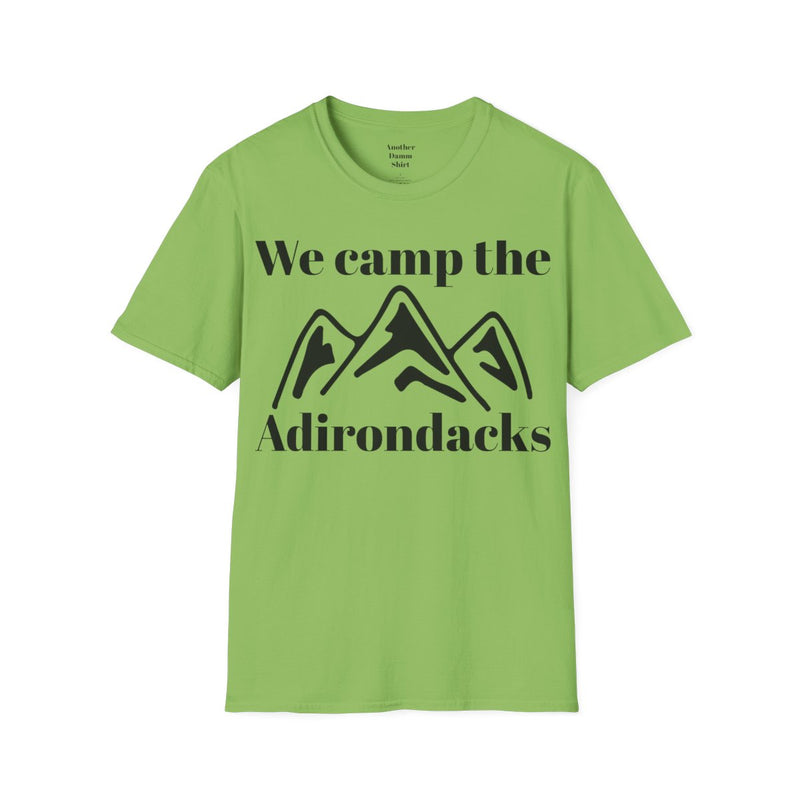 We Camp The Adirondacks Unisex Softstyle T-Shirt Adirondack Mountains New York