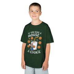 Kids Heavy Cotton™ Tee - "If You Give a Mouse a Cookie" - Fun Cartoon Shirt for Young Readers