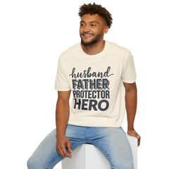 Husband Father Protector Hero Unisex Softstyle T-Shirt