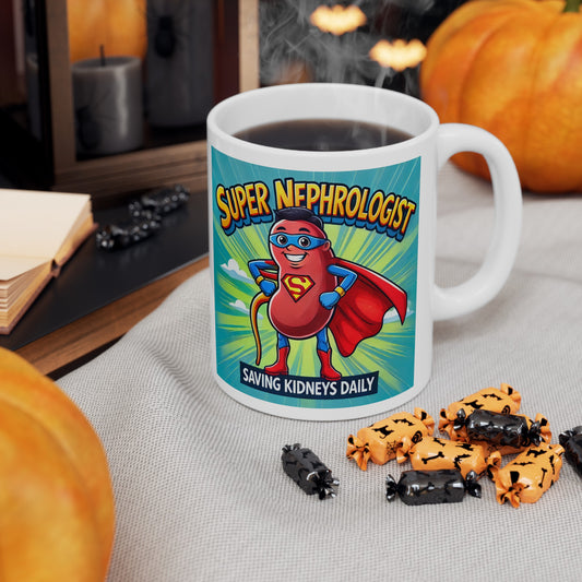 Super Nephrologist Saving Kidneys Daily, Graphic Ceramic Mug, (11oz, 15oz)