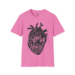 THE BREAKFAST CLUB "When You Grow Up, Your Heart Dies." - Allison Reynolds The Basketcase Unisex Softstyle T Shirt
