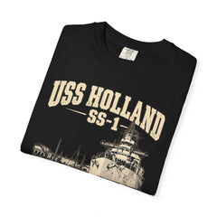 USS Holland SS-1 Submarine Vintage Graphic T-Shirt — Navy History Tee