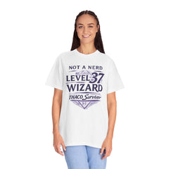 Level 37 Wizard T-Shirt — "Not a Nerd" THAC0 Survivor D&D Gamer Tee