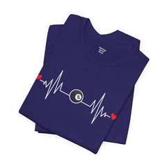 Billards Heart Beat Eight Ball Graphic - Unisex Jersey Short Sleeve Tee