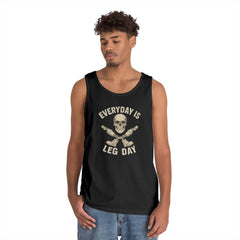 Fitness Tank Top - Skull Leg Amputee Gym Workout Shirt