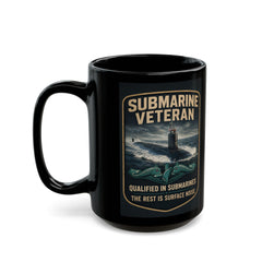 Submarine Veteran SSN Mug — "Qualified in Submarines, The Rest Is Surface Noise"