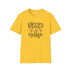 Blessed Nurse - Unisex Softstyle T-Shirt | Nurse Awareness, Medical Wear, Gift For Her, Scrubs Tee, Medical Staff Gift, Registered Nurse, RN