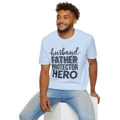 Husband Father Protector Hero Unisex Softstyle T-Shirt
