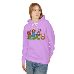 Russell Sage College Mascot Unisex Hoodie - Russell Sage Purple Cow, Red Devil, Golden Horseshoe, Blue Angel Design