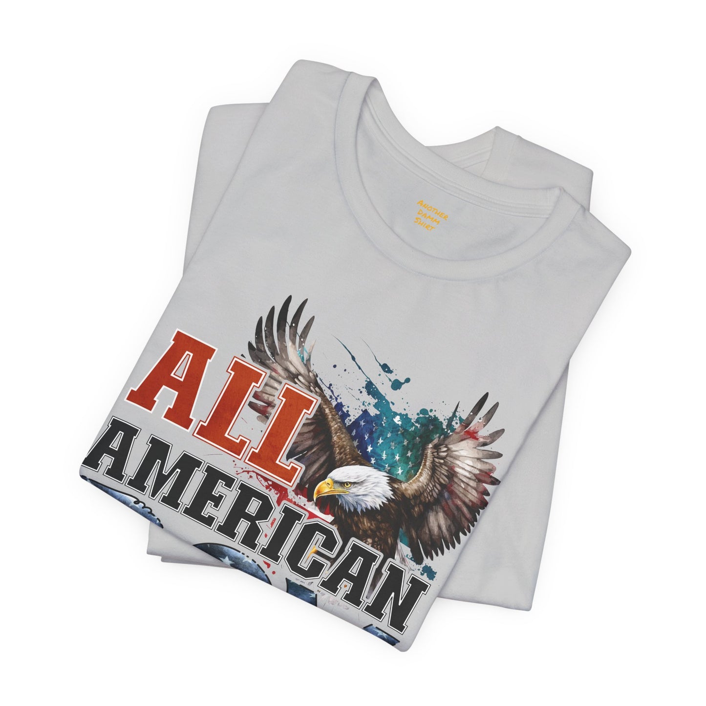 All American Boy With Eagle Graphic, Unisex Jersey Short Sleeve Tee