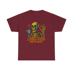 Grateful Dead Inspired Sarcastic Skeleton Tee