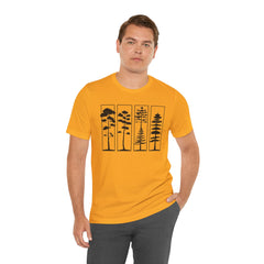 Nature-Inspired Unisex Jersey Tee, Tree Graphic T-Shirt, Eco-Friendly Fashion, Gift for Nature Lovers, Casual Wear, Outdoor Adventure