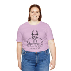 Pope Francis Tribute Tee - Faith, Service, Humility, 1936-2025