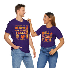 One Thankful Teacher T‑Shirt – Fall and Thanksgiving  Teacher Appreciation Tee