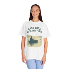 Fishing Vibe Unisex Garment-Dyed T-Shirt, Casual Wear, Outdoor Activities, Gift for Fisherman, Relaxation Tee, Summer Style