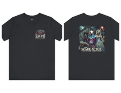 Halloween Scare Actor - Front and Back Graphic Unisex Jersey Short Sleeve Tee