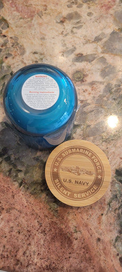 U.S. Navy Submarine Force "Silent Service" Engraved Soy Candle — 14 oz