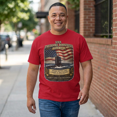 USS Theodore Roosevelt SSBN-600 T-Shirt – "Speak Softly and Carry a Big Stick" Patriotic Submarine Tee