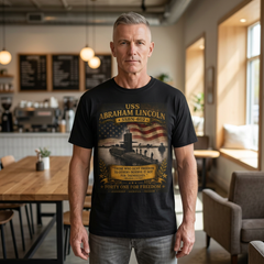 USS Abraham Lincoln SSBN-602 Commemorative T-Shirt — "Forty One for Freedom" Submarine Tribute