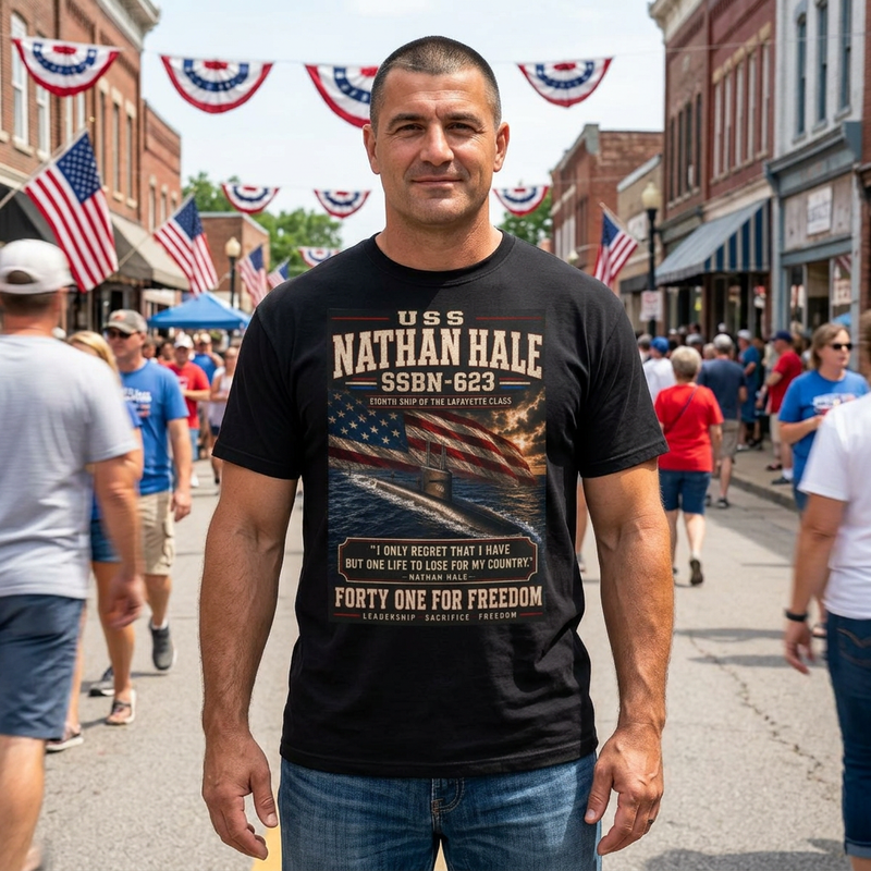 USS Nathan Hale SSBN-623 Submarine T-Shirt — 