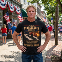 USS Von Steuben SSBN-632 Submarine Graphic – 'Forty One for Freedom' Patriotic Tee