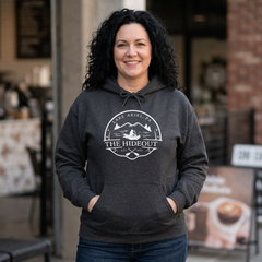The Hideout Adventure Hoodie – Lake Ariel, PA Mountain Graphic Hooded Sweatshirt