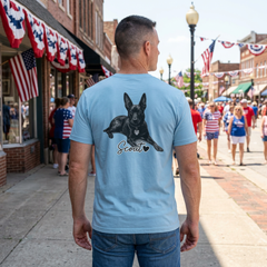 Dog Dad T-Shirt — Personalized Your Dog Image  Tee (Custom Name)