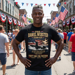 USS Daniel Webster SSBN-626 Submarine T-Shirt — Forty One for Freedom Military Tribute Tee