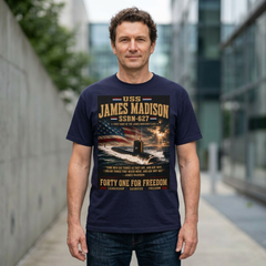 USS James Madison SSBN-627 Submarine T-Shirt — Forty One For Freedom Patriotic Navy Tee