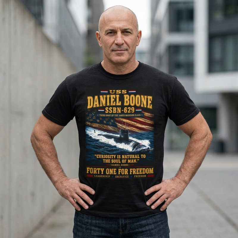 USS Daniel Boone SSBN-629 Submarine T-Shirt — 