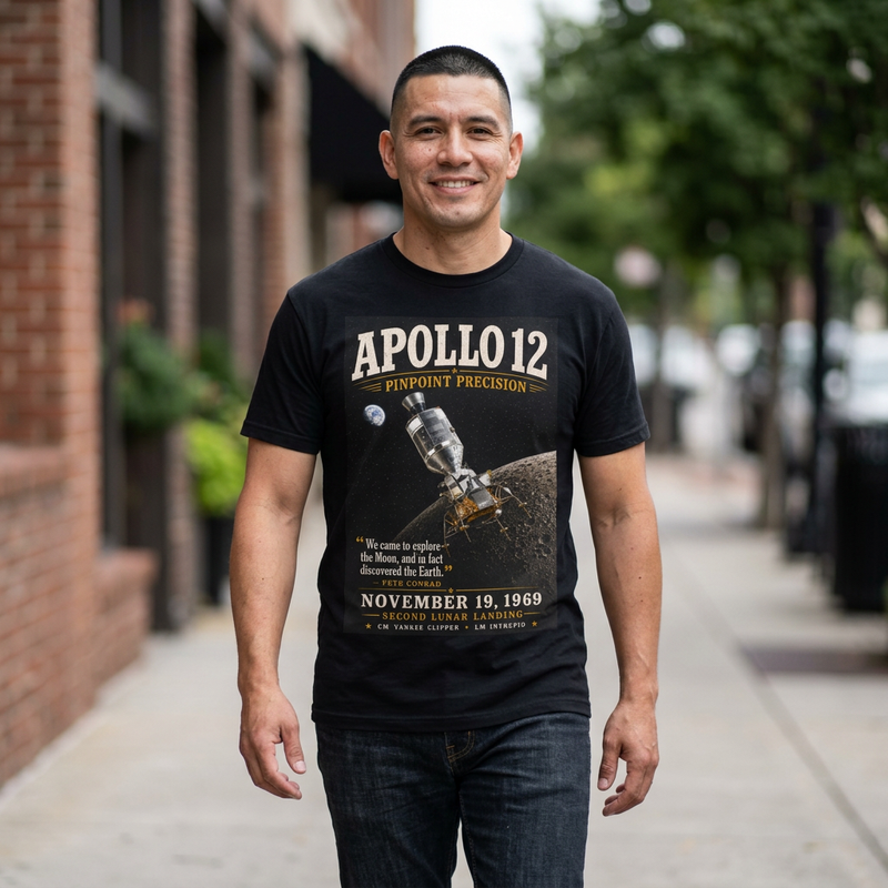 Apollo 12 T-Shirt — November 19, 1969 Lunar Mission Graphic Tee