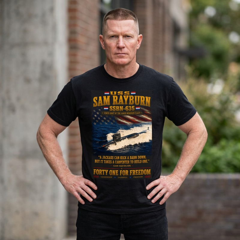 USS Sam Rayburn SSBN-635 Submarine T-Shirt — 