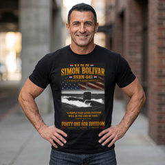 USS Simon Bolivar SSBN-641 Submarine T-Shirt – Forty One for Freedom Tribute