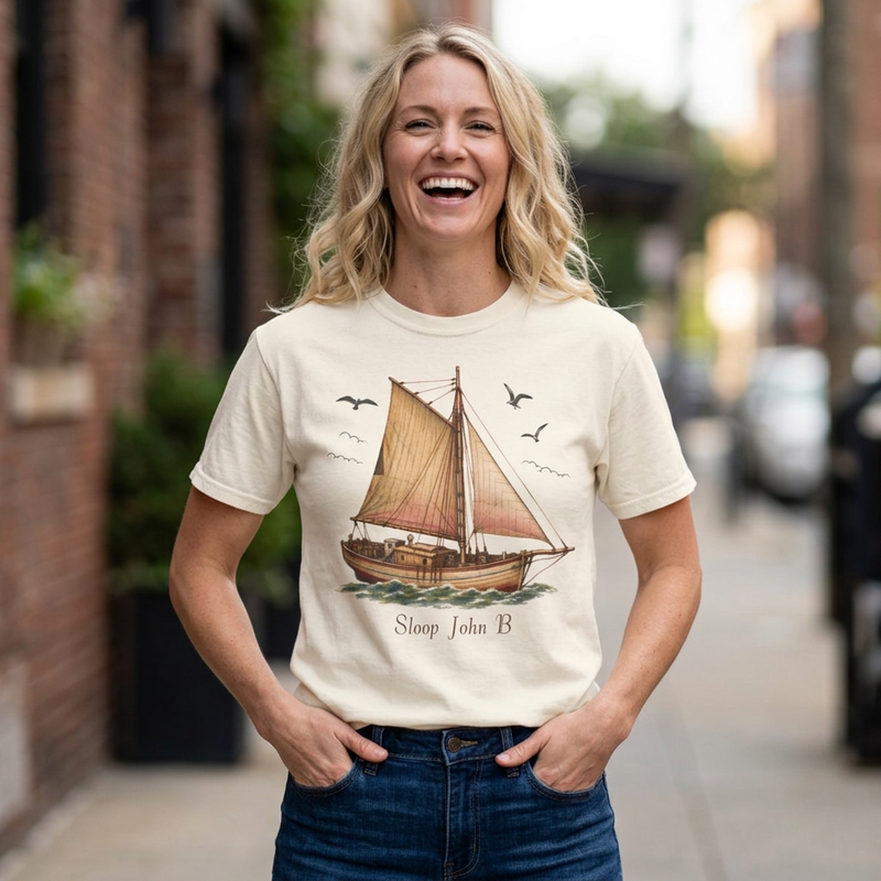 Sloop John B Sailboat T-Shirt — Vintage Nautical Tee