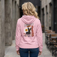 Breakfast Club Hoodie — Cute Black Dog, Bacon & Egg Graphic Pullover