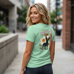 Breakfast Club Dog T‑Shirt — Retro Bacon & Eggs Graphic Tee