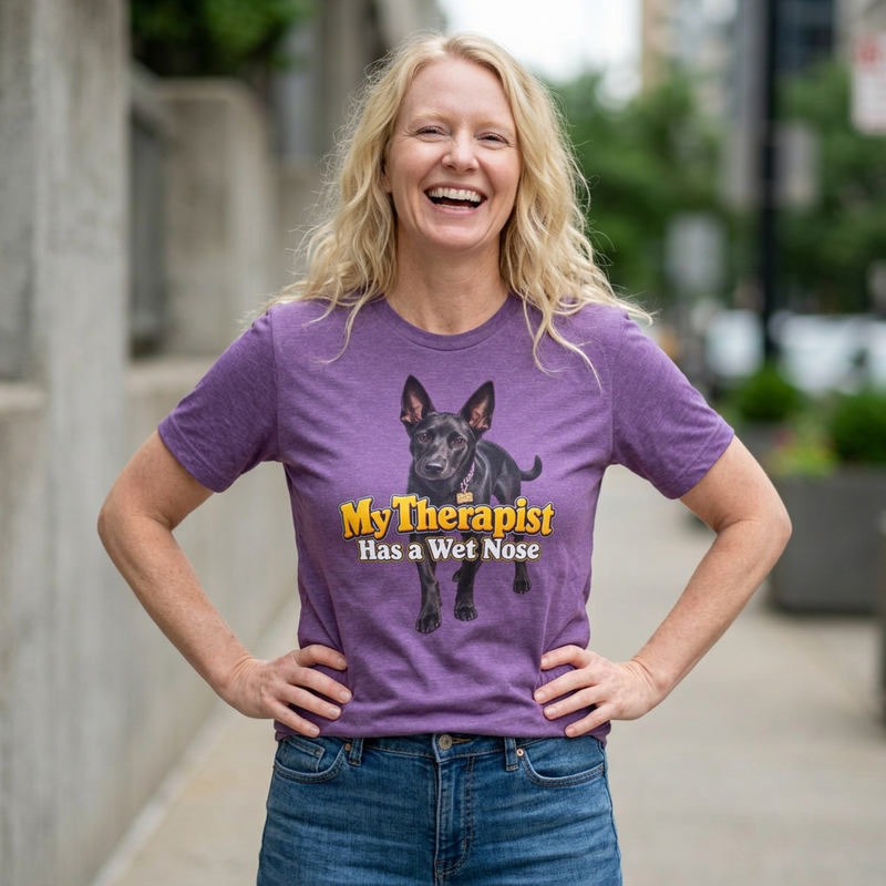 My Therapist Has A Wet Nose Personalized with your dog(s) image T-Shirt
