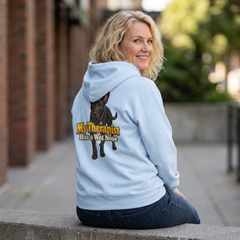 Personalized with your dogs image Zip Hoodie — "My Therapist Has a Wet Nose" Graphic