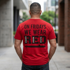 Submarine Service On Fridays We Wear Red T-Shirt — Remember Everyone Deployed Military Support Tee