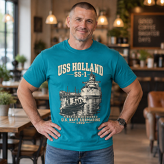 USS Holland SS-1 Submarine Vintage Graphic T-Shirt — Navy History Tee