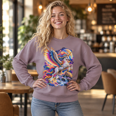 Whimsical Rainbow Winged Unicorn Sweatshirt