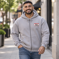 Personalized Full-Zip Hoodie with your name on front and your Dogs Image on back