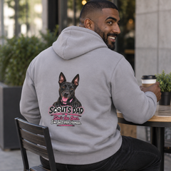 Personalized Full-Zip Hoodie with your name on front and your Dogs Image on back