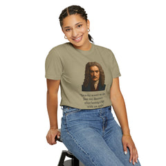 Isaac Newton Quote T-Shirt — "Gravity wasn't my idea" Scientific Humor Tee