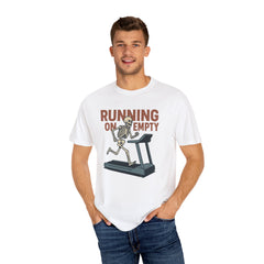 Funny Skeleton Running T-Shirt, Gift for Fitness Lovers, Halloween Tee, Gym Humor Shirt, Quirky Workout Apparel