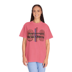 Nephrologist Bean Queen, Graphic Unisex Garment-Dyed T-shirt