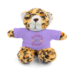 Stuffed Animals with T Shirt, Girl Quote, Support Wildlife, Happy Girls Sparkle, gift for her, Birthday Gift, Everyday gift, animal lover gift, nature lover gift