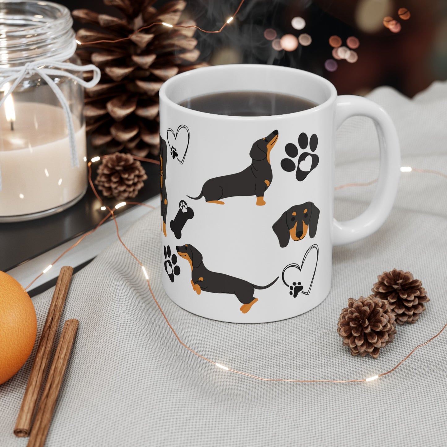 Dachsund Sausage Dog, Ceramic Mug, (11oz, 15oz)